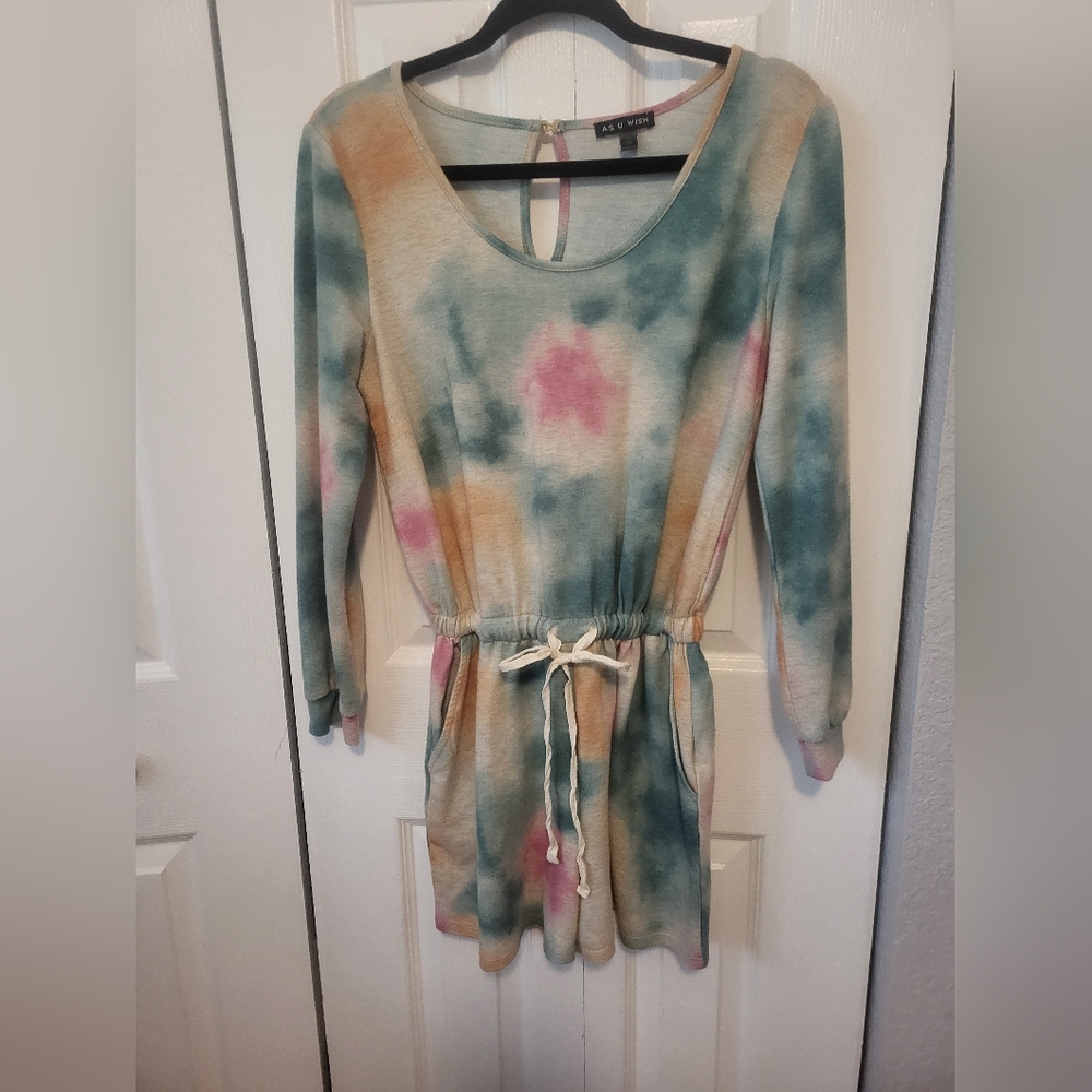 As U Wish Multicolor Long Sleeve Romper